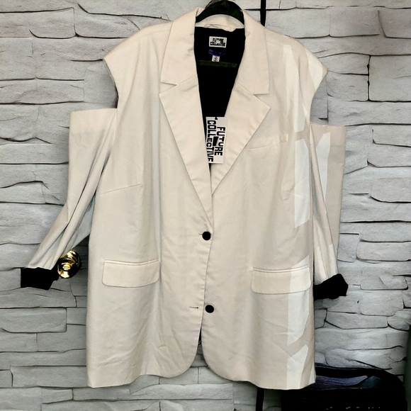 Oversized blazer with cutouts nwt 4x Kahlana Barfield Brown x Target - Picture 11 of 15